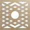 Ekena Millwork Chevron Wood Fretwork Pierced Ceiling Medallion, Birch, 34"OD x 8 3/4"ID x 3/8"T CMWP34X34X0375CHBI - alternate 1